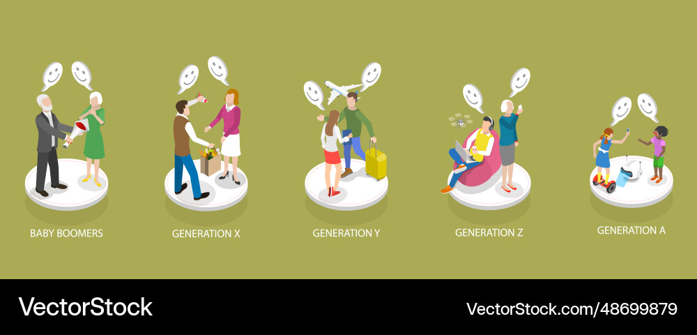 3d isometric flat conceptual Royalty Free Vector Image