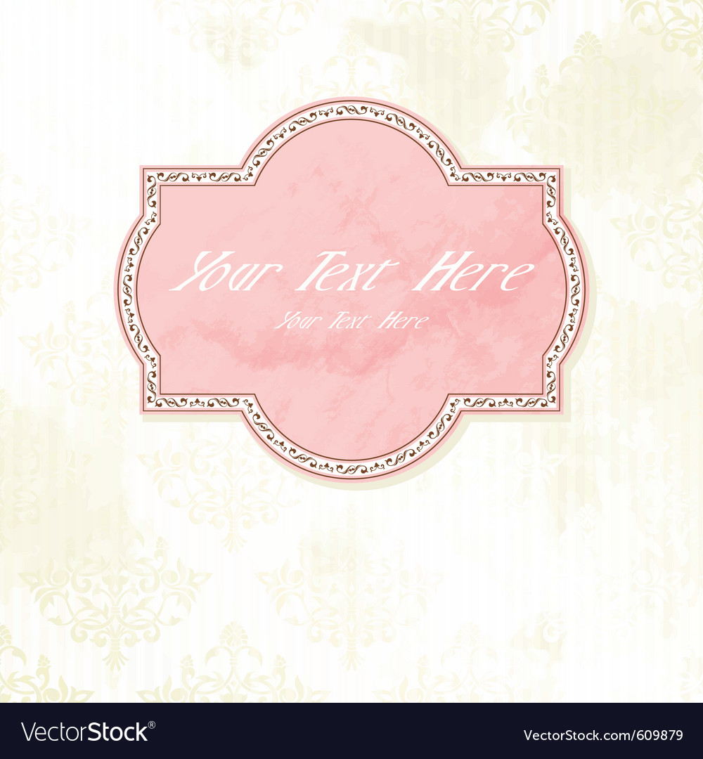 Antique Wedding Banner Royalty Free Vector Image