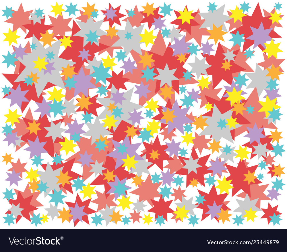 Background colored stars red blue yellow starry vector image Background colored stars red blue yellow starry
