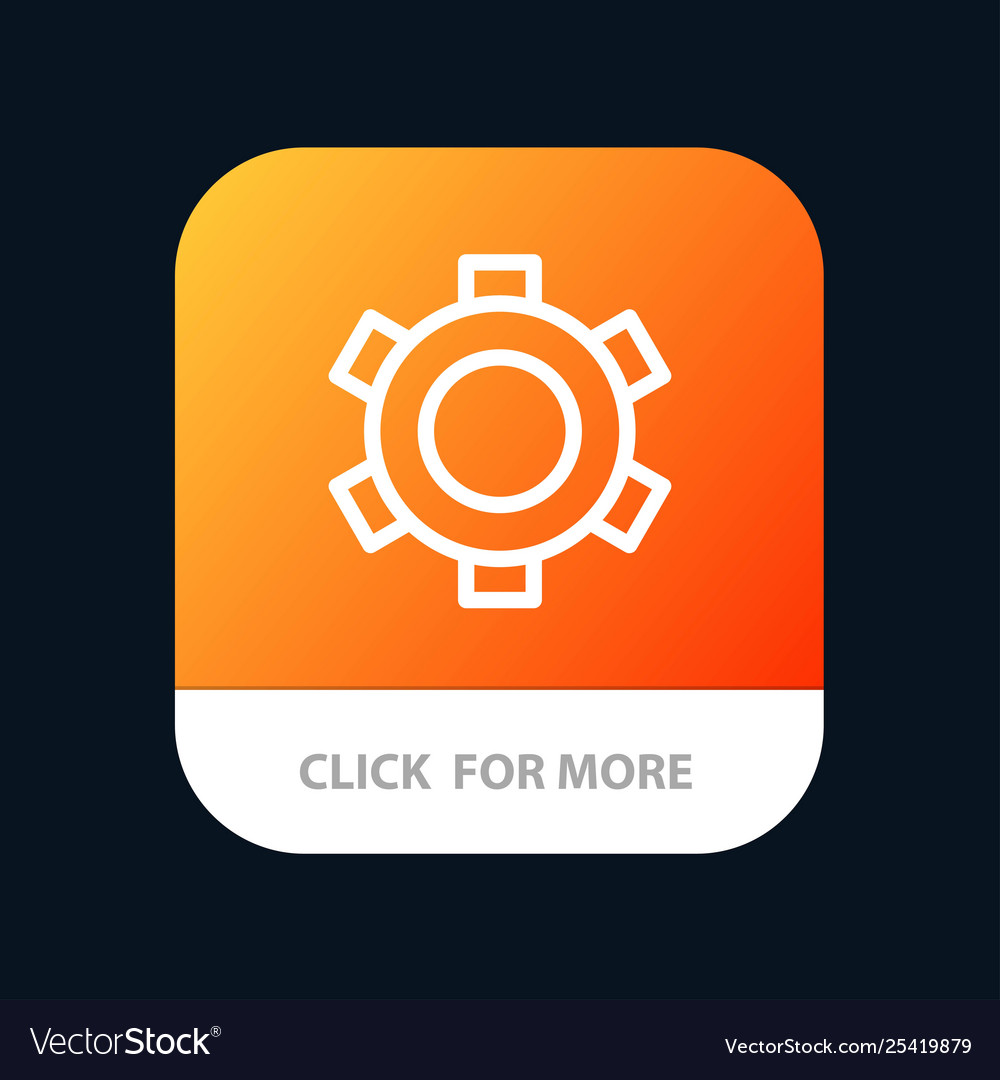 Basic gear setting ui mobile app button android