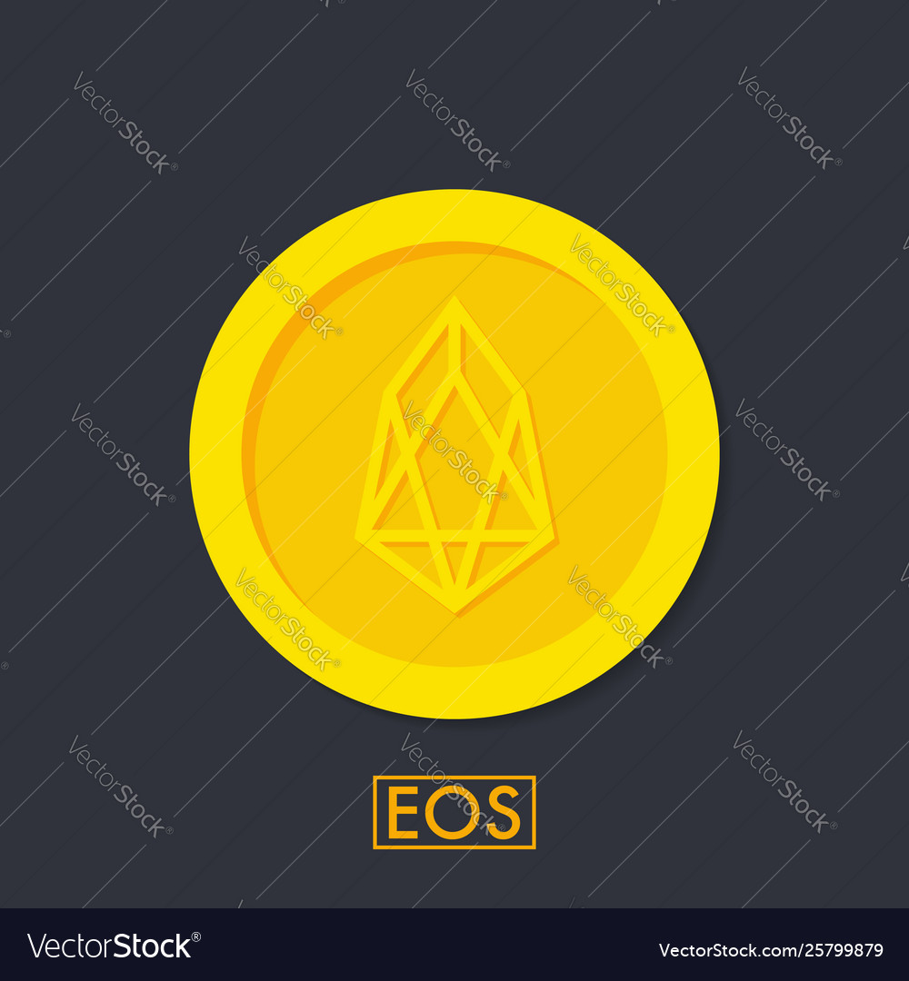 Eos crypto currency icon for apps and websites Vector Image Eos crypto currency icon for apps and websites