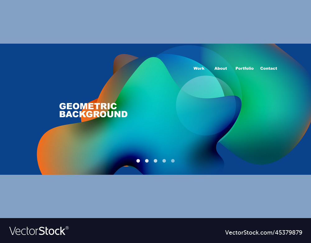 Flowing gradient colors and round elements Vector Image Flowing gradient colors and round elements