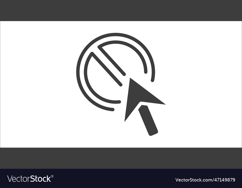 Forbidden cursor icon filled vector image Forbidden cursor icon filled