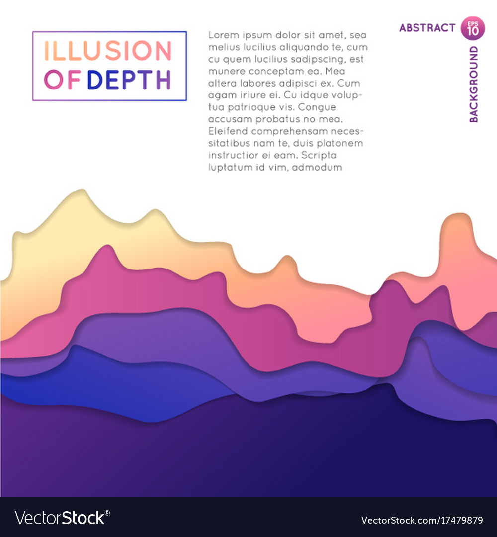 Ilusion of depth wavy pattern background