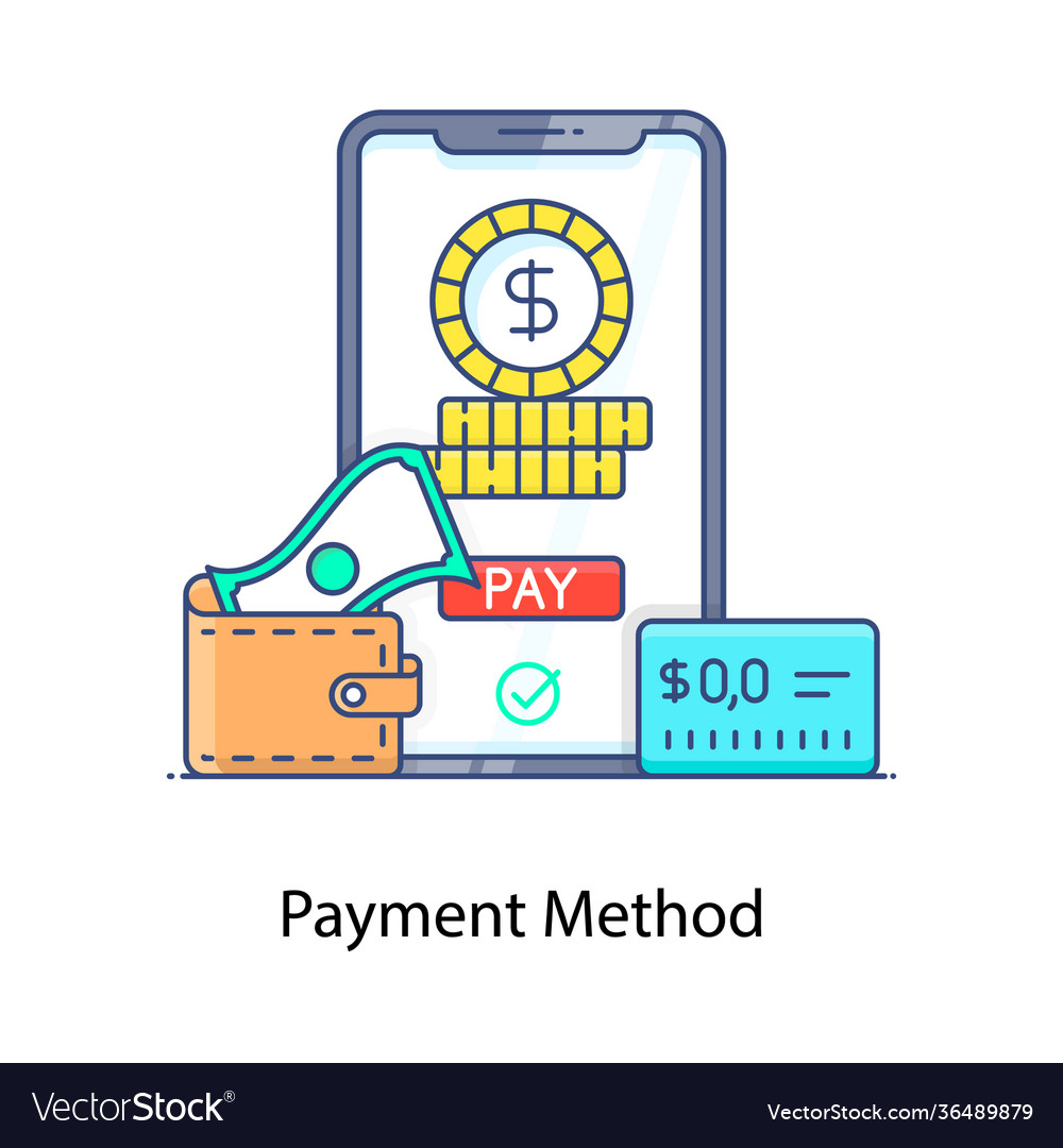 Payment method Royalty Free Vector Image - VectorStock