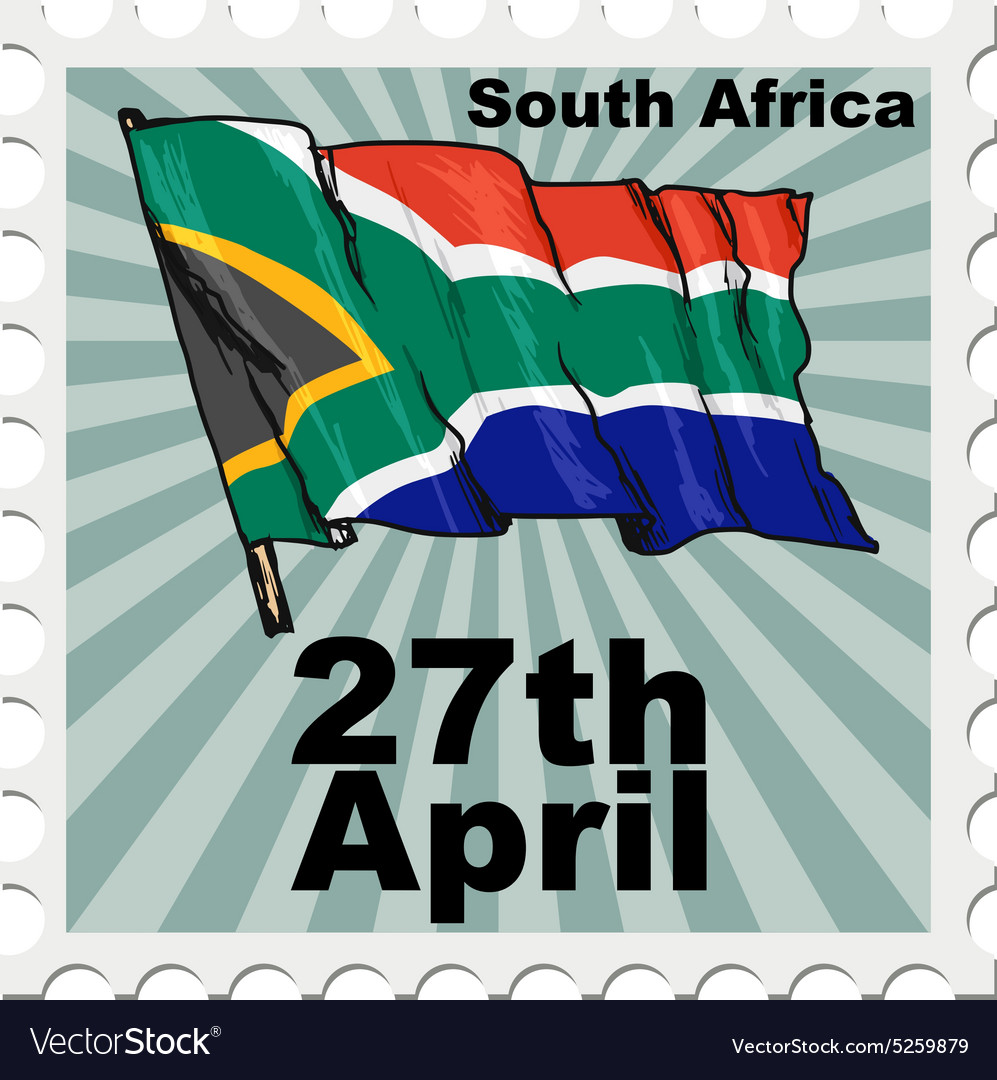 post-stamp-of-national-day-south-africa-royalty-free-vector