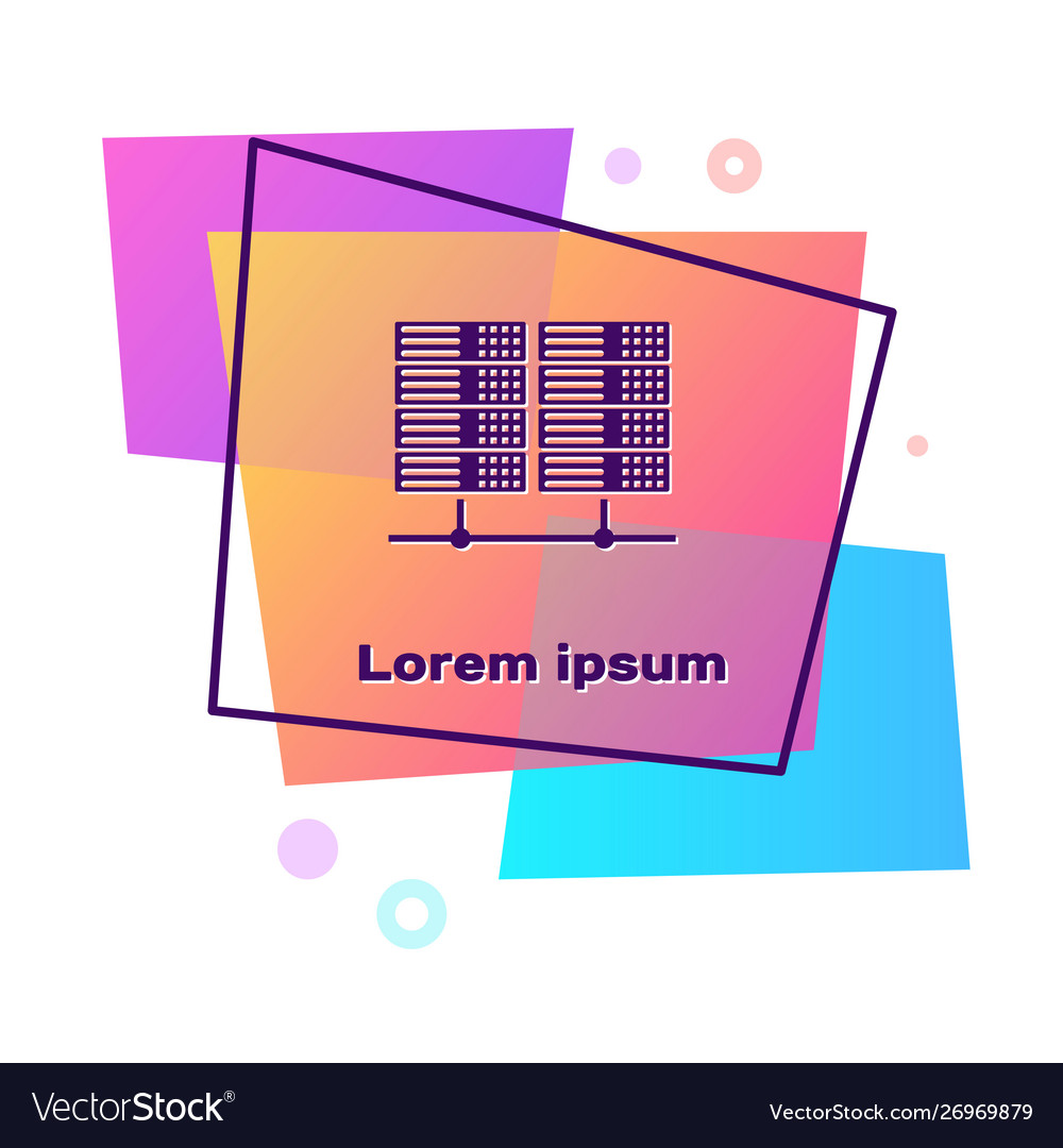 Purple server data web hosting icon isolated Vector Image Purple server data web hosting icon isolated