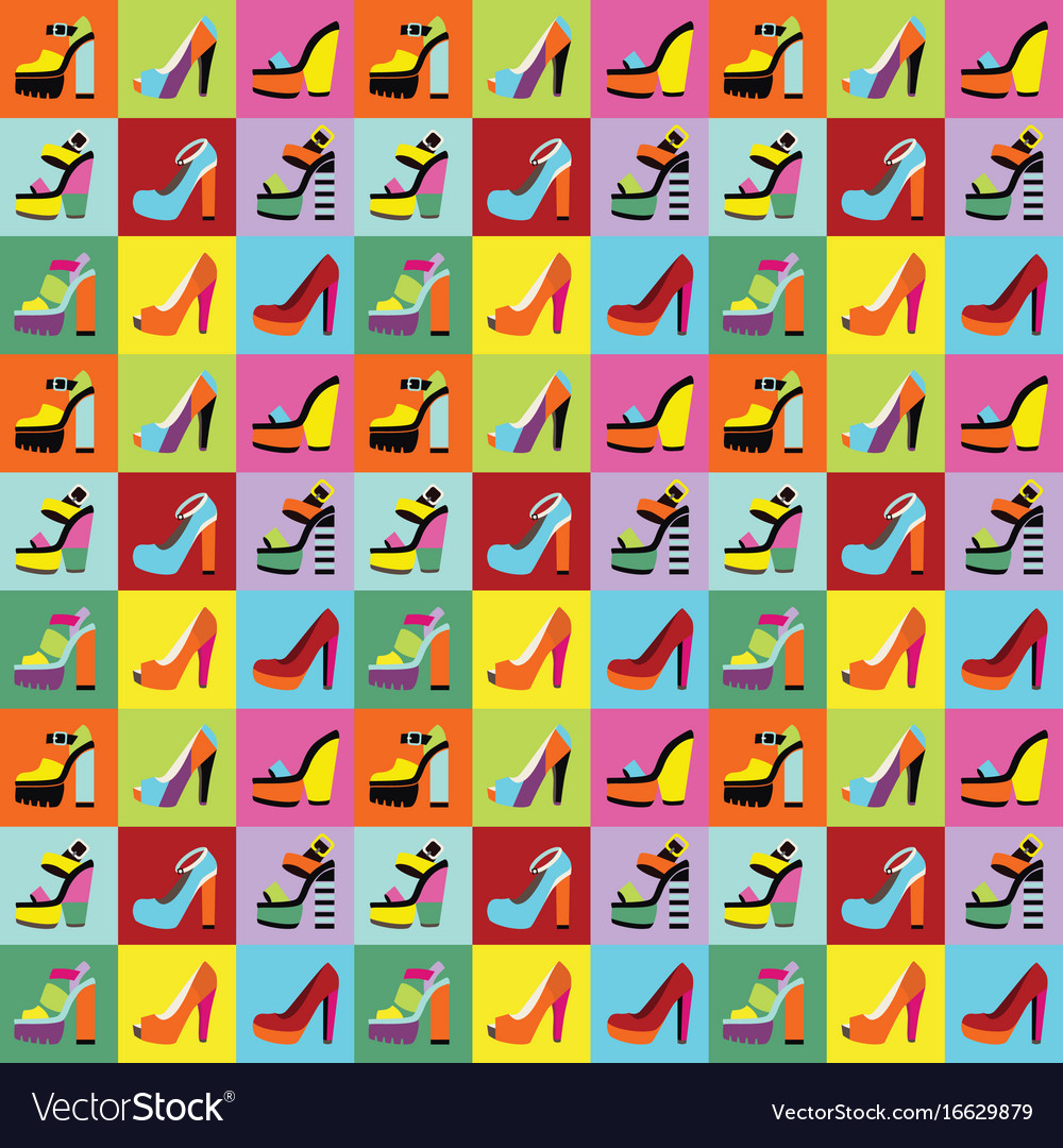 Retro Platform Heels Pattern