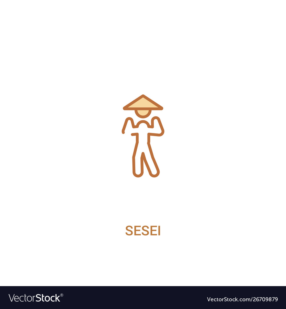 Sesei concept 2 colored icon simple line element