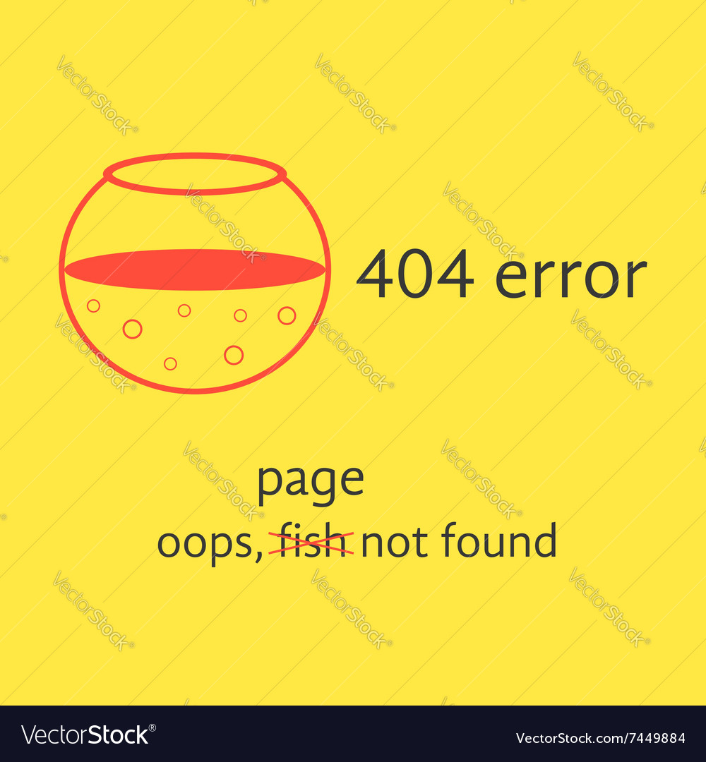 404 error with red empty aquarium