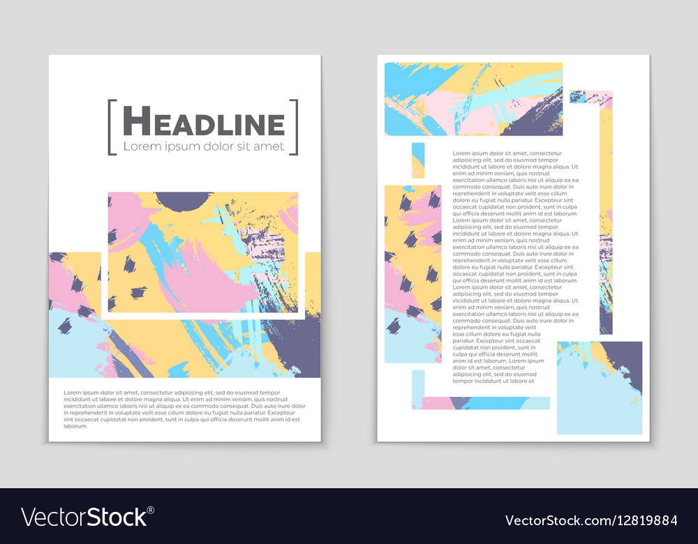 Abstract layout background set for art
