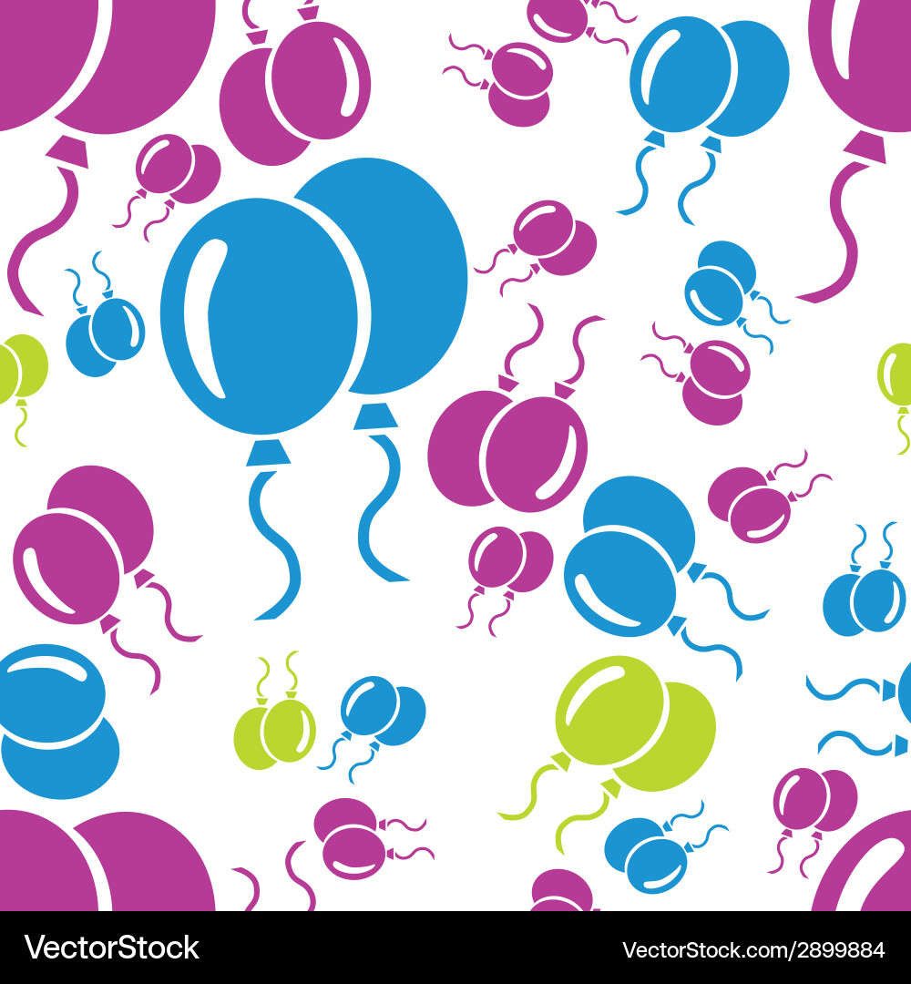 Single Balloon Pattern Balloon seamless pattern Royalty Free Vector Image