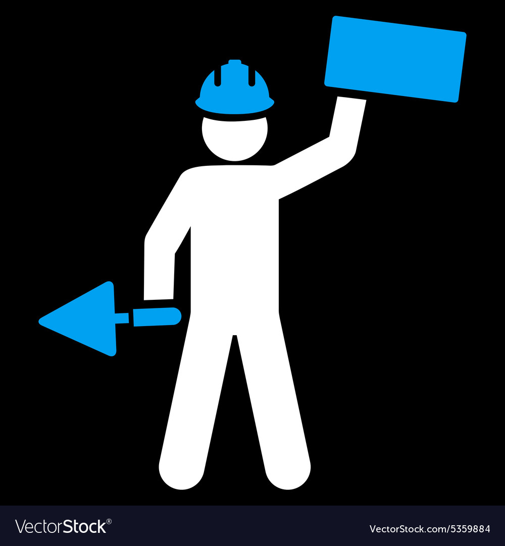 Builder icon from basic plain set