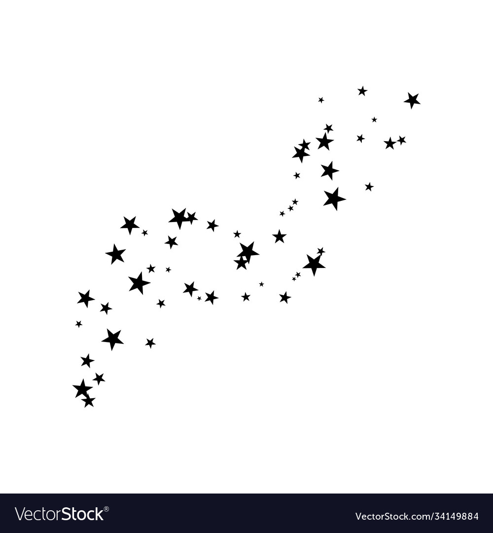 Fireworks star random source stream falling vector image Fireworks star random source stream falling