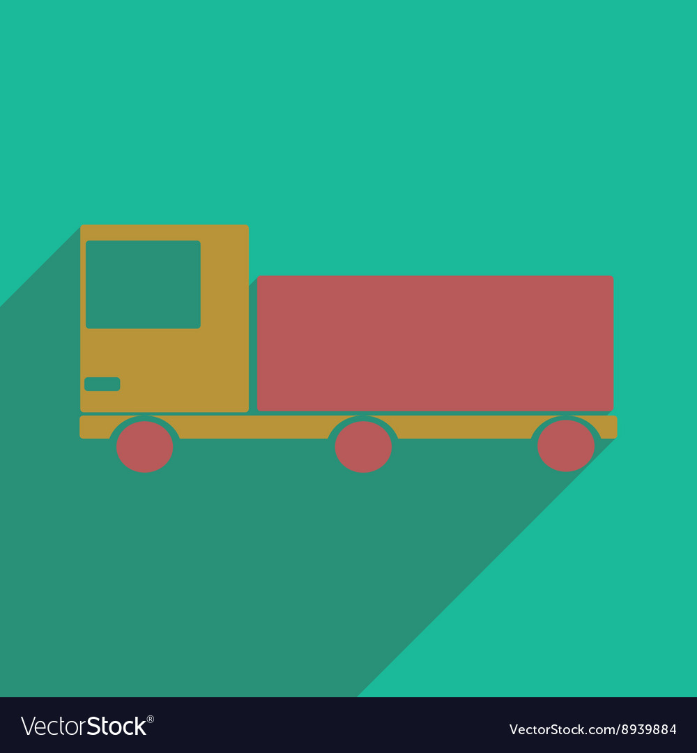 Flat with shadow icon and mobile application