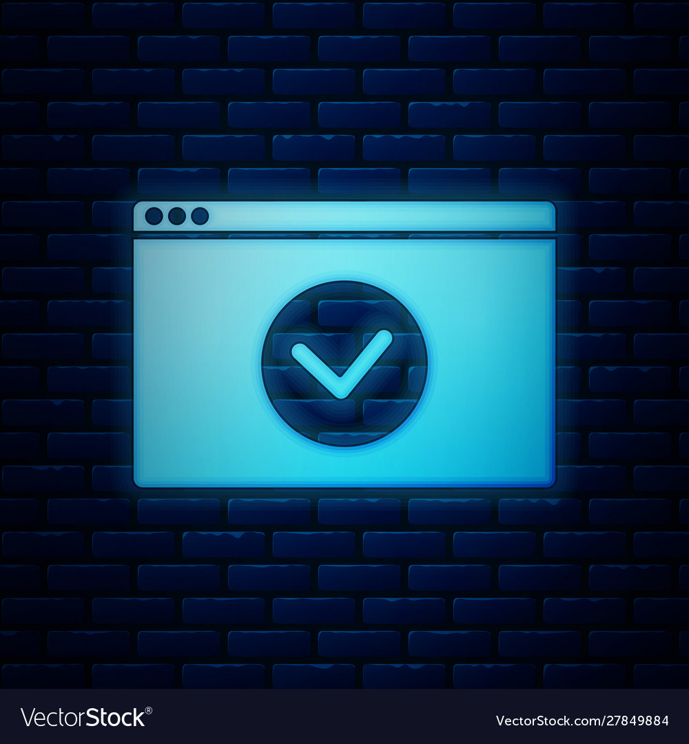 Glowing neon secure your site with https ssl icon