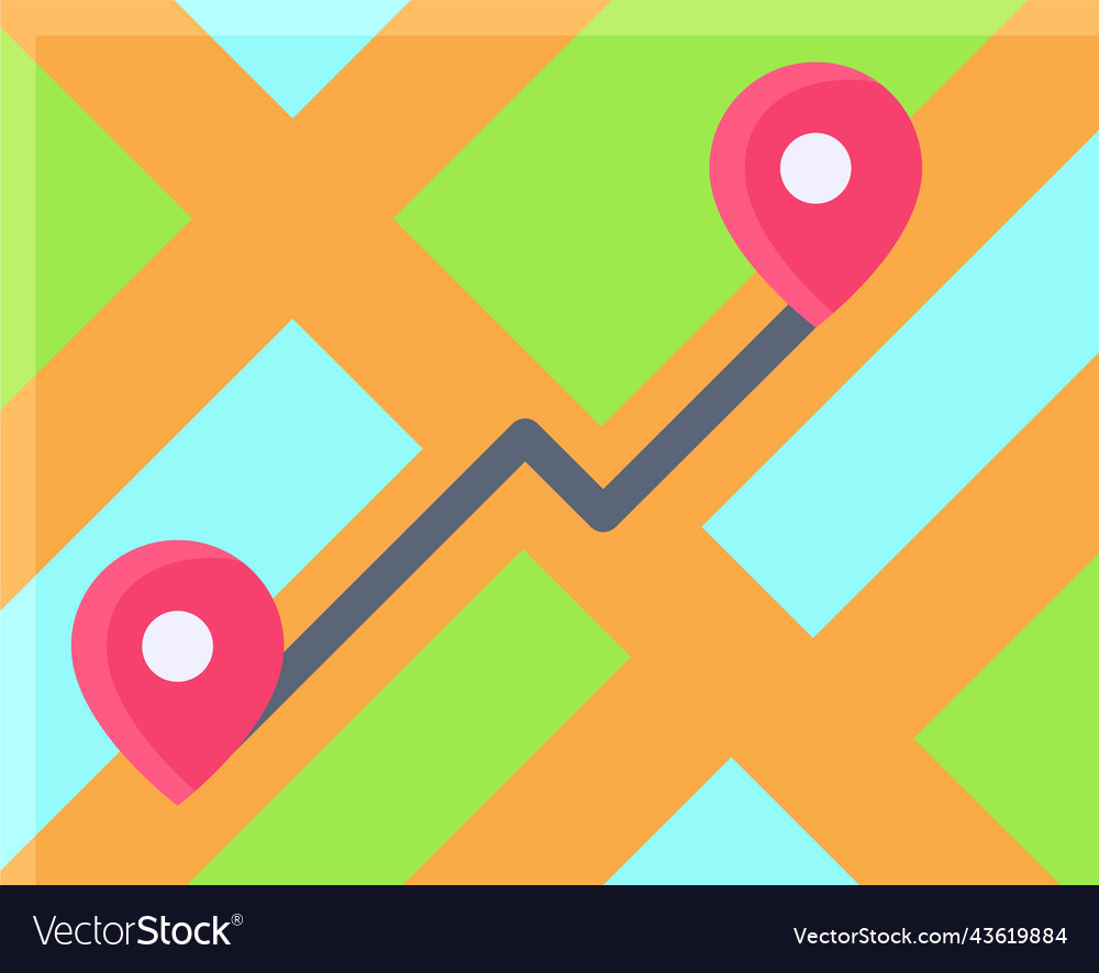 Route icon location map and navigation
