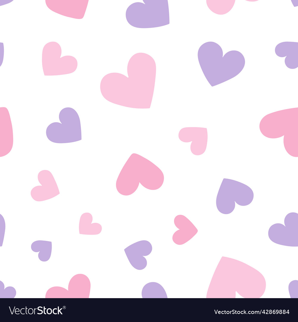 Seamless repeat pattern with colorful hearts vector image Seamless repeat pattern with colorful hearts