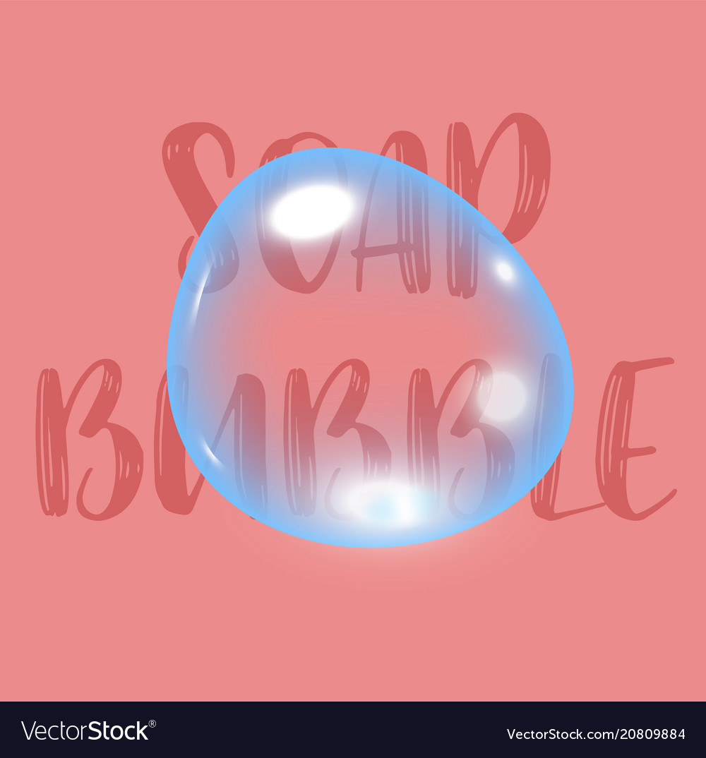 Soap bubble background with text
