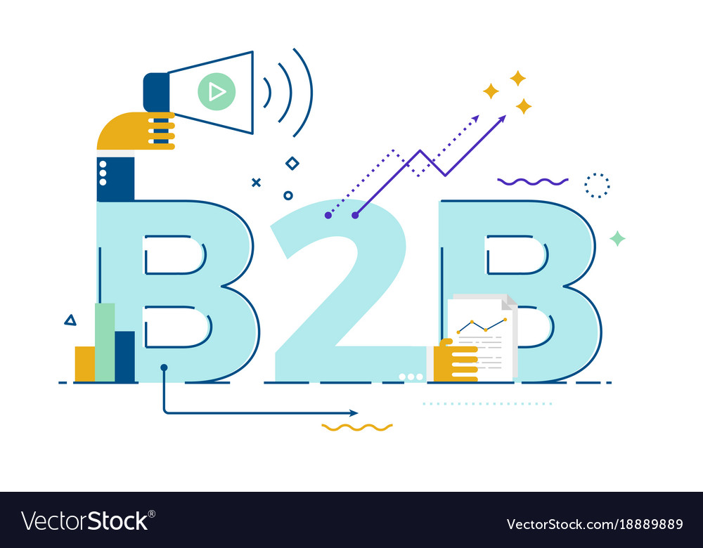 B2b Business To Business Word Royalty Free Vector Image