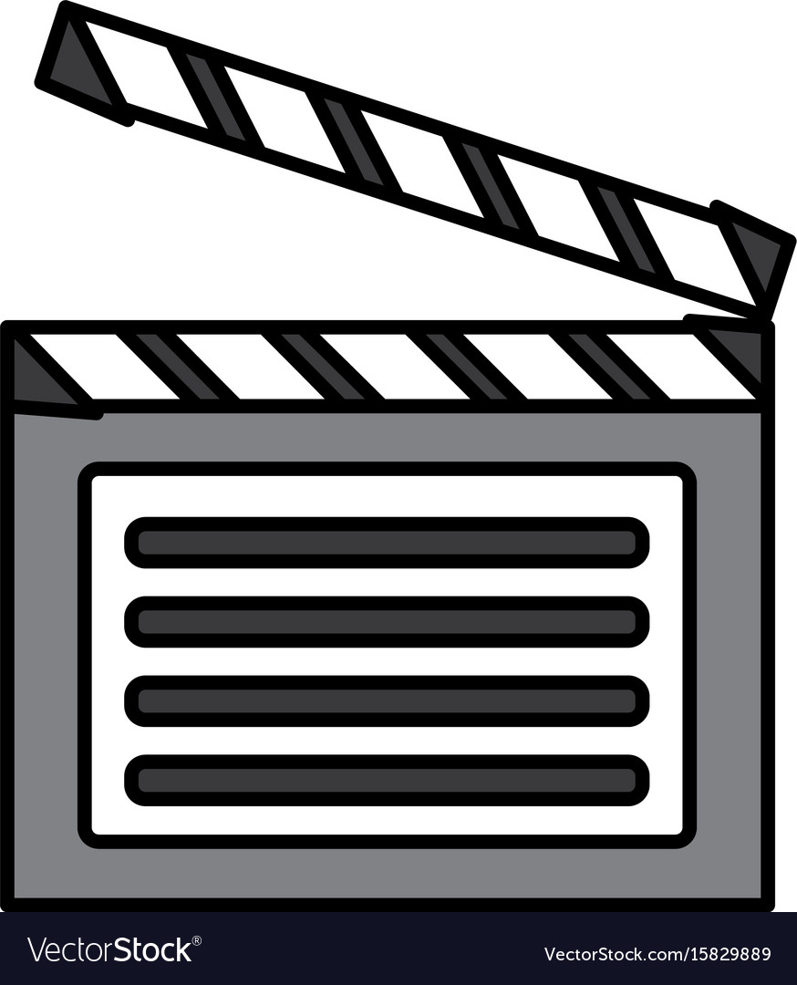 Cinema clapboard icon Royalty Free Vector Image