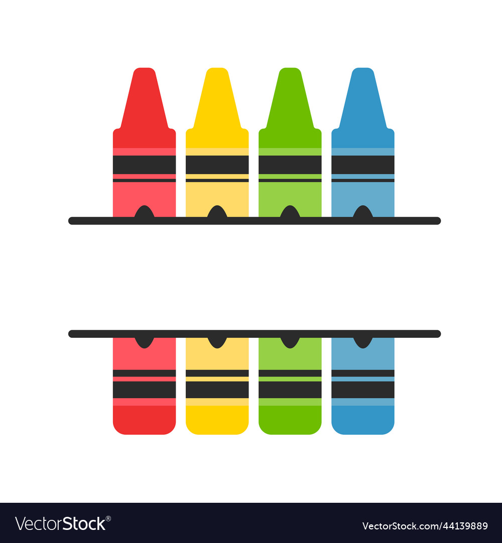 Crayon a variety of color crayons arranged leave Vector Image