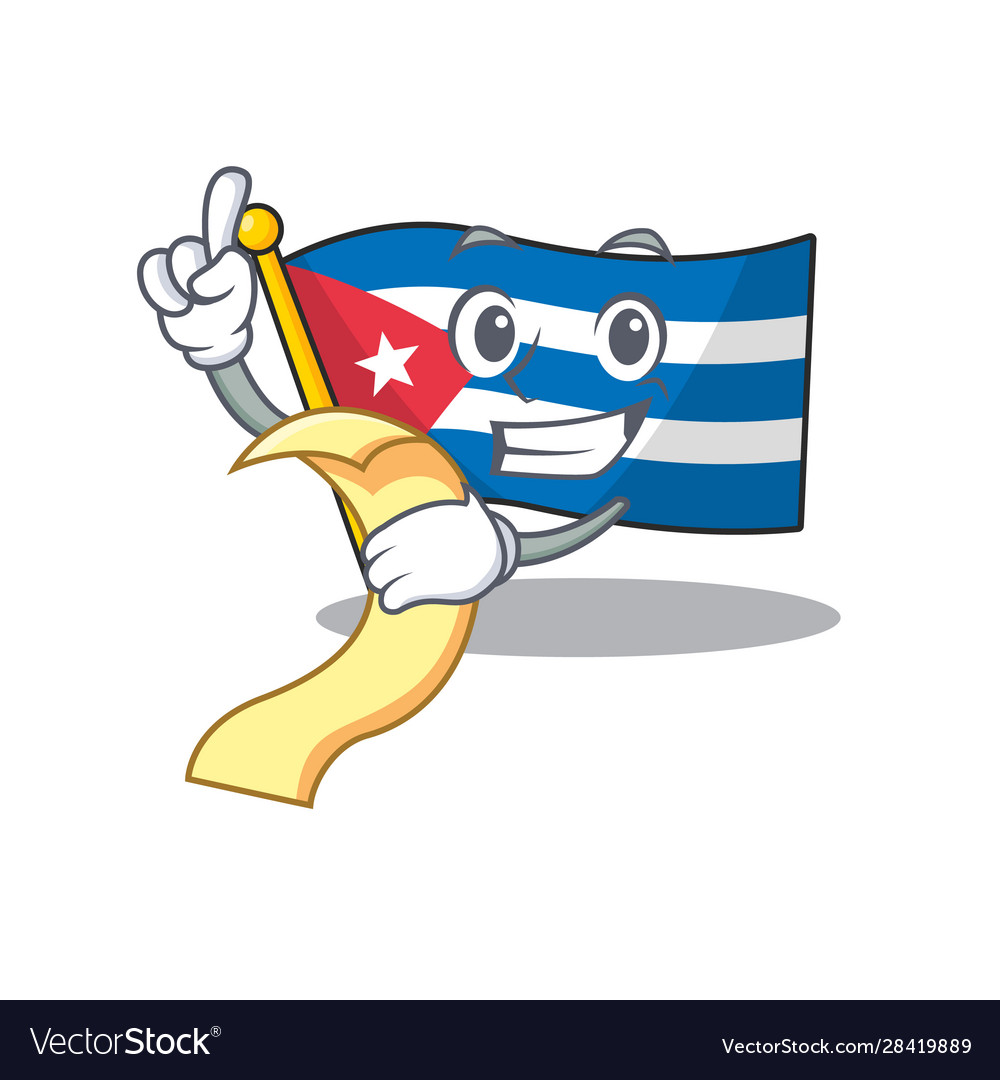 Cuban Flag Character with Menu