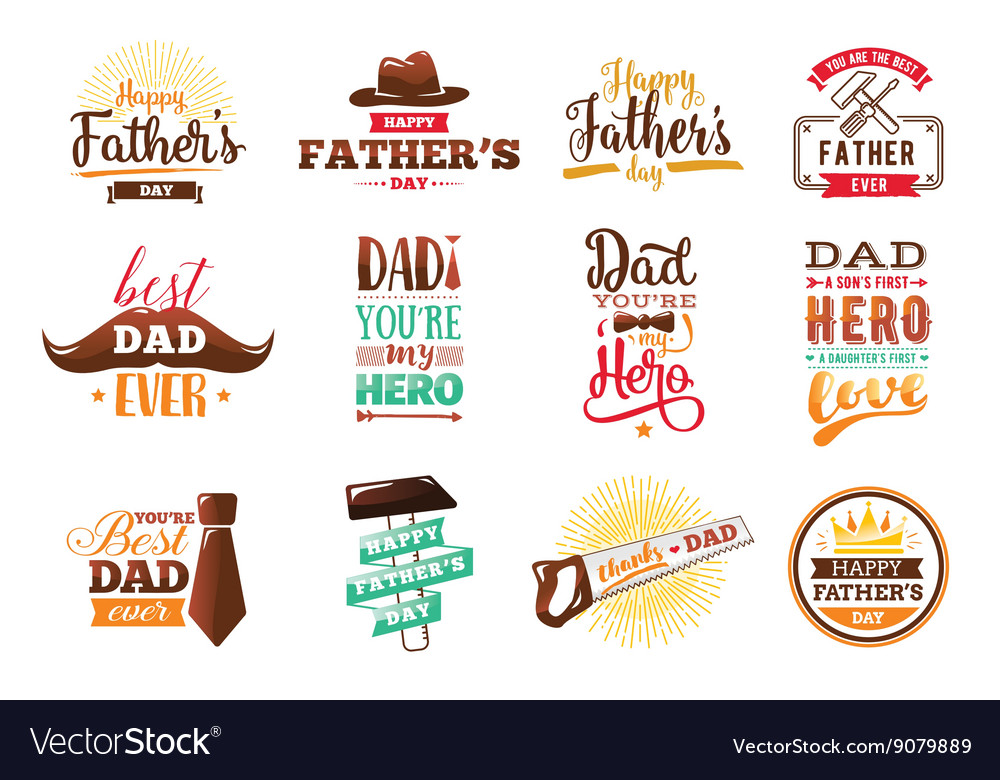 Father's Day Typography Set