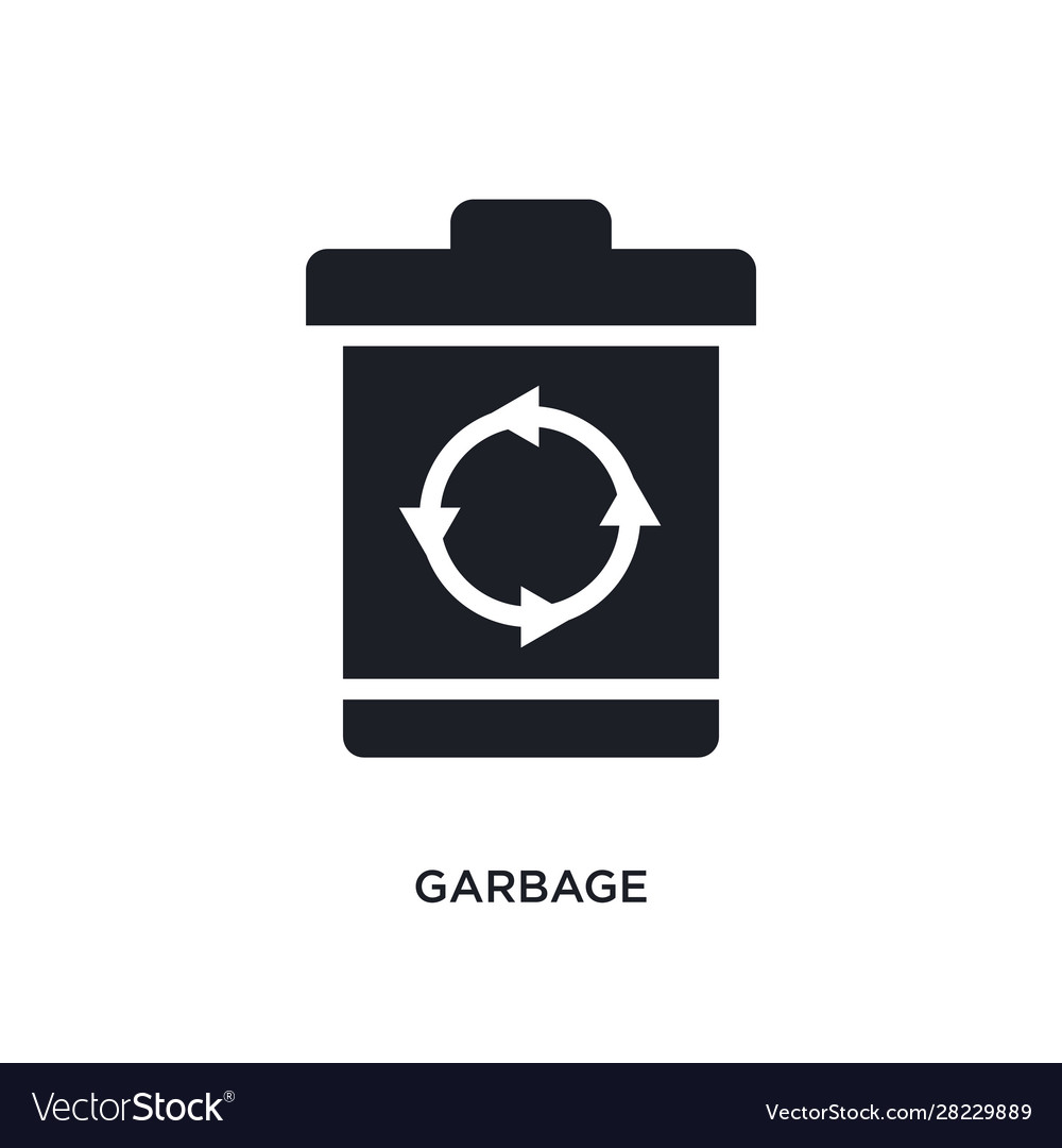 Garbage isolated icon simple element from vector image Garbage isolated icon simple element from