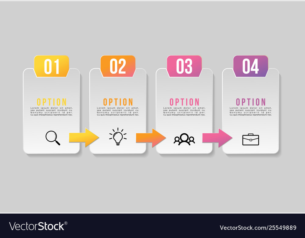 Infographic design template with options steps