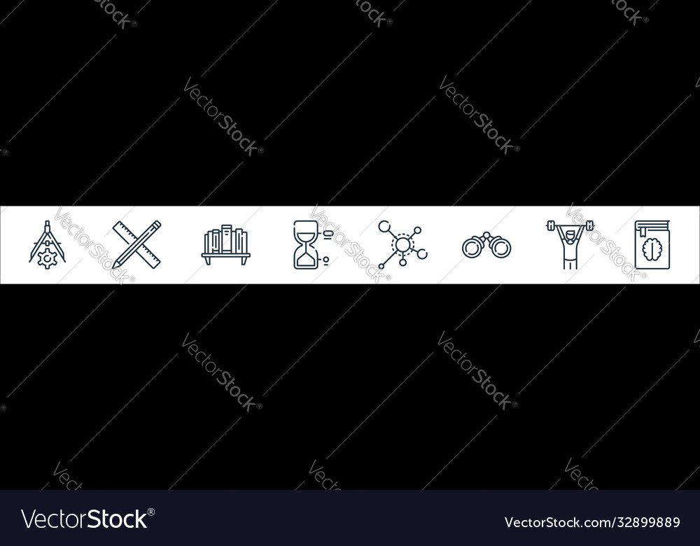 Life skills line icons linear set quality Vector Image Life skills line icons linear set quality