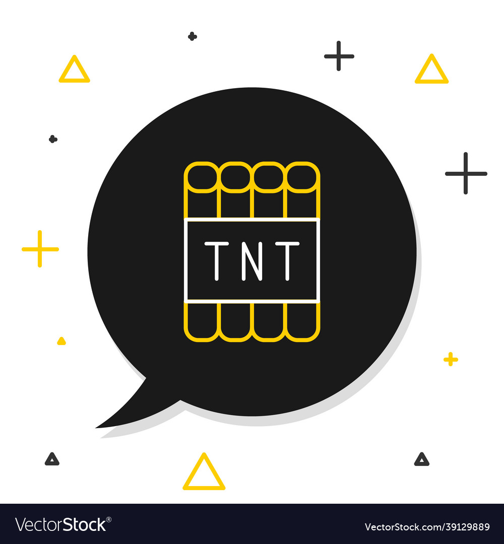 Line detonate dynamite bomb stick and timer clock vector image Line detonate dynamite bomb stick and timer clock