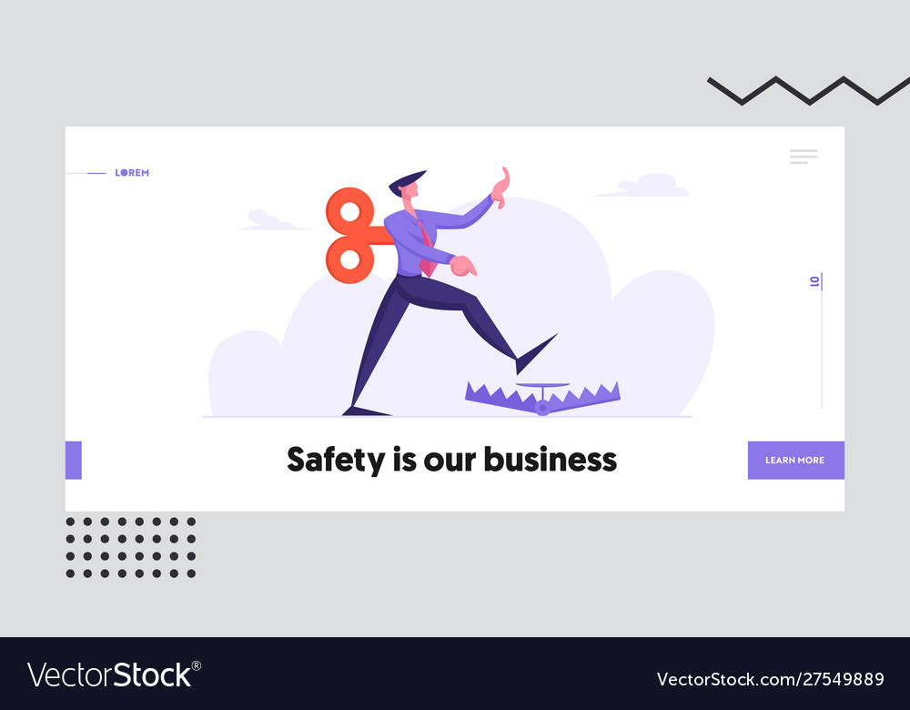 Searching solution website landing page Royalty Free Vector