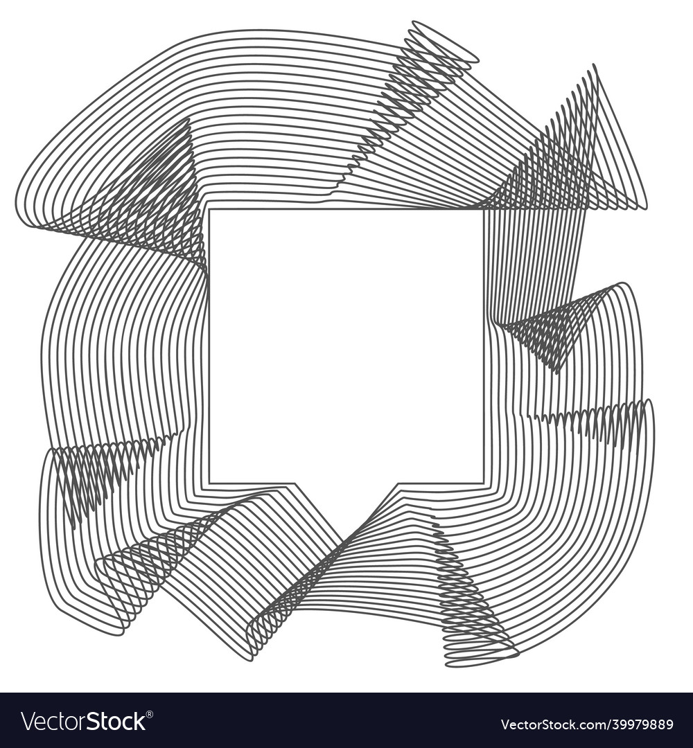 Speech bubble dynamic folded line geometric frame vector image Speech bubble dynamic folded line geometric frame