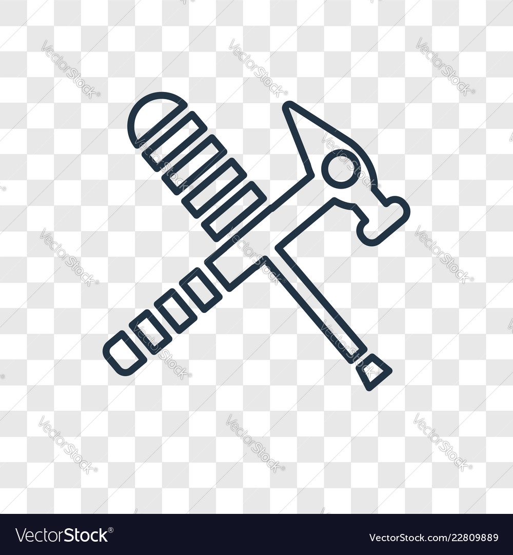 Tools concept linear icon isolated on transparent vector image Tools concept linear icon isolated on transparent