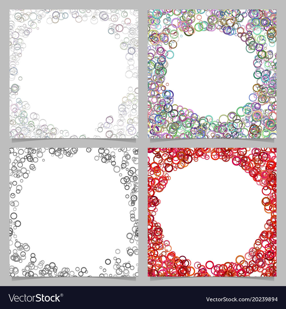 Abstract round border background set with circles