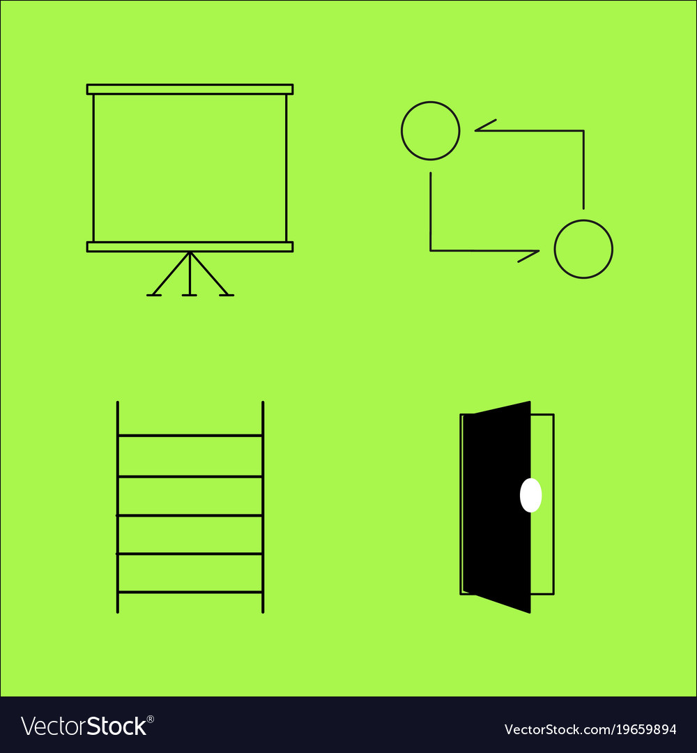 Basic content simple linear outline icon set