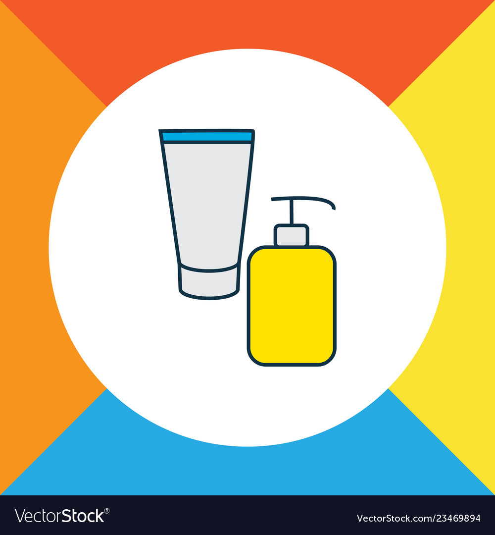 Beauty product icon colored line symbol premium