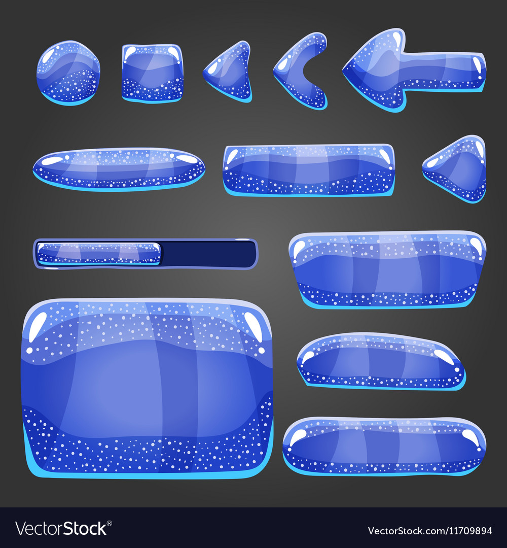 Big set of shiny button