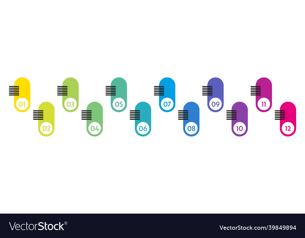 Bullet points numbers vector image Bullet points numbers