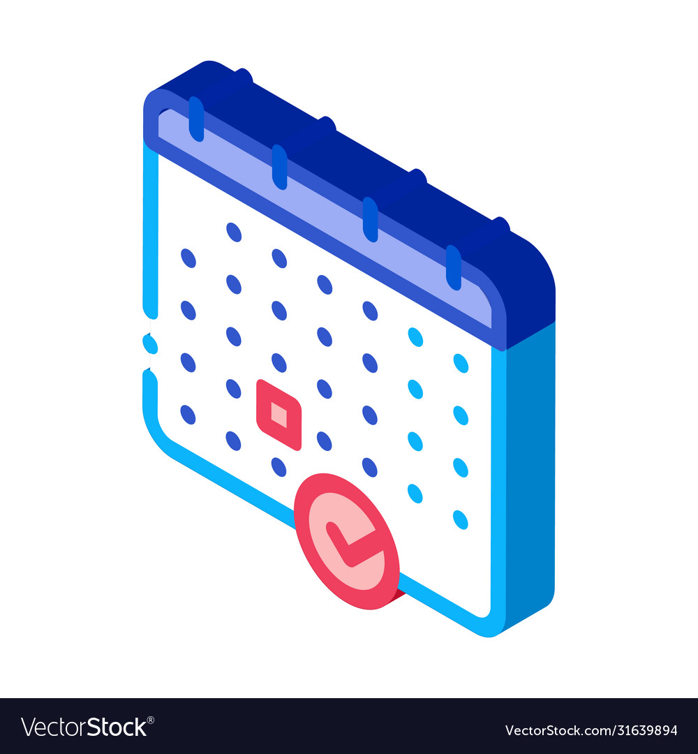 Calendar isometric icon