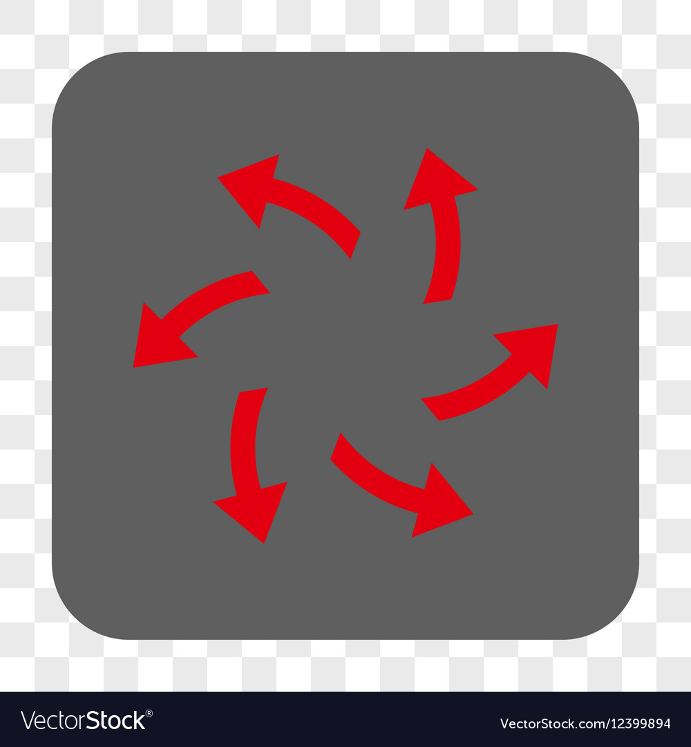 Centrifugal arrows rounded square button