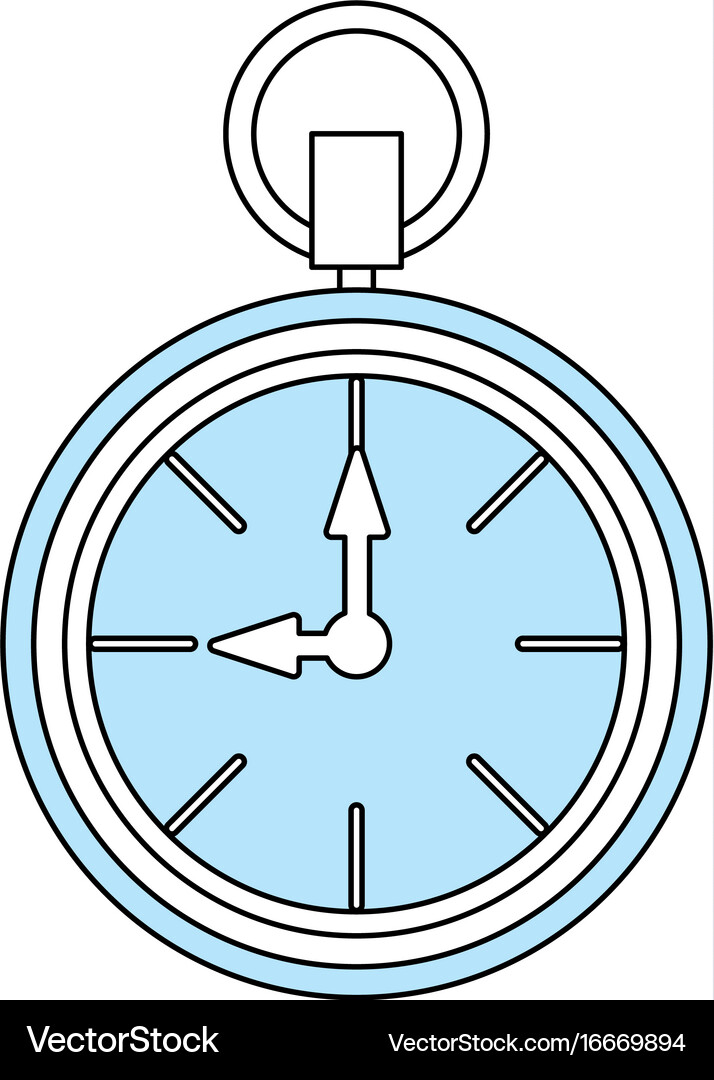 Clock time isolated Royalty Free Vector Image - VectorStock