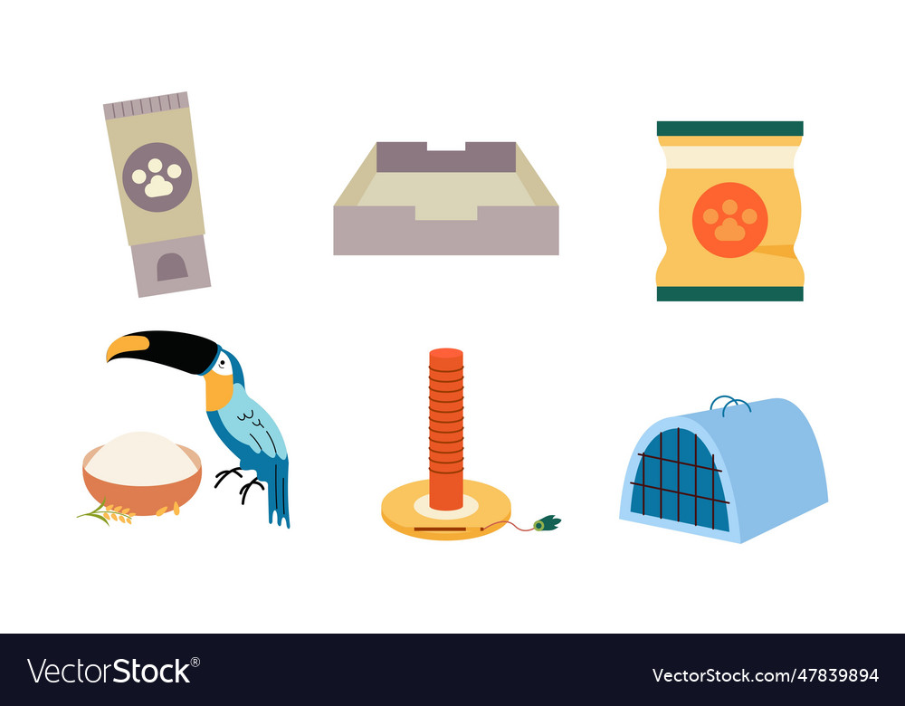 Elements pets food theme logo