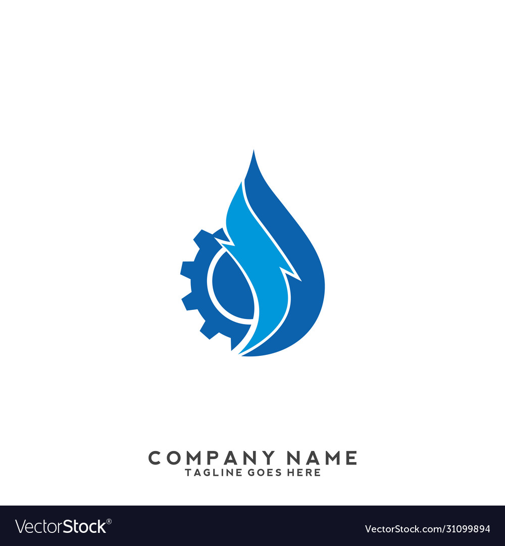 Fire flame logo template icon oil gas and energy Vector Image