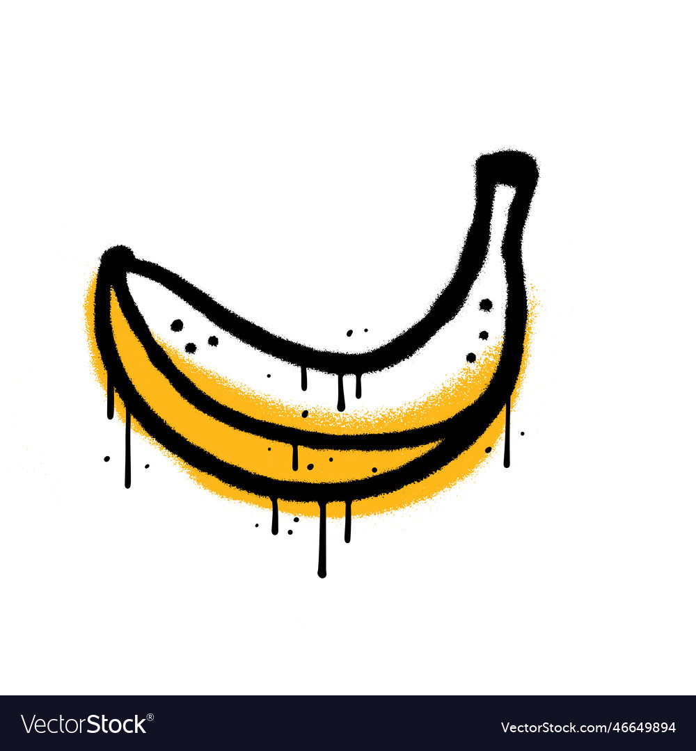 Graffiti banana icon with leaks and pdops im urban