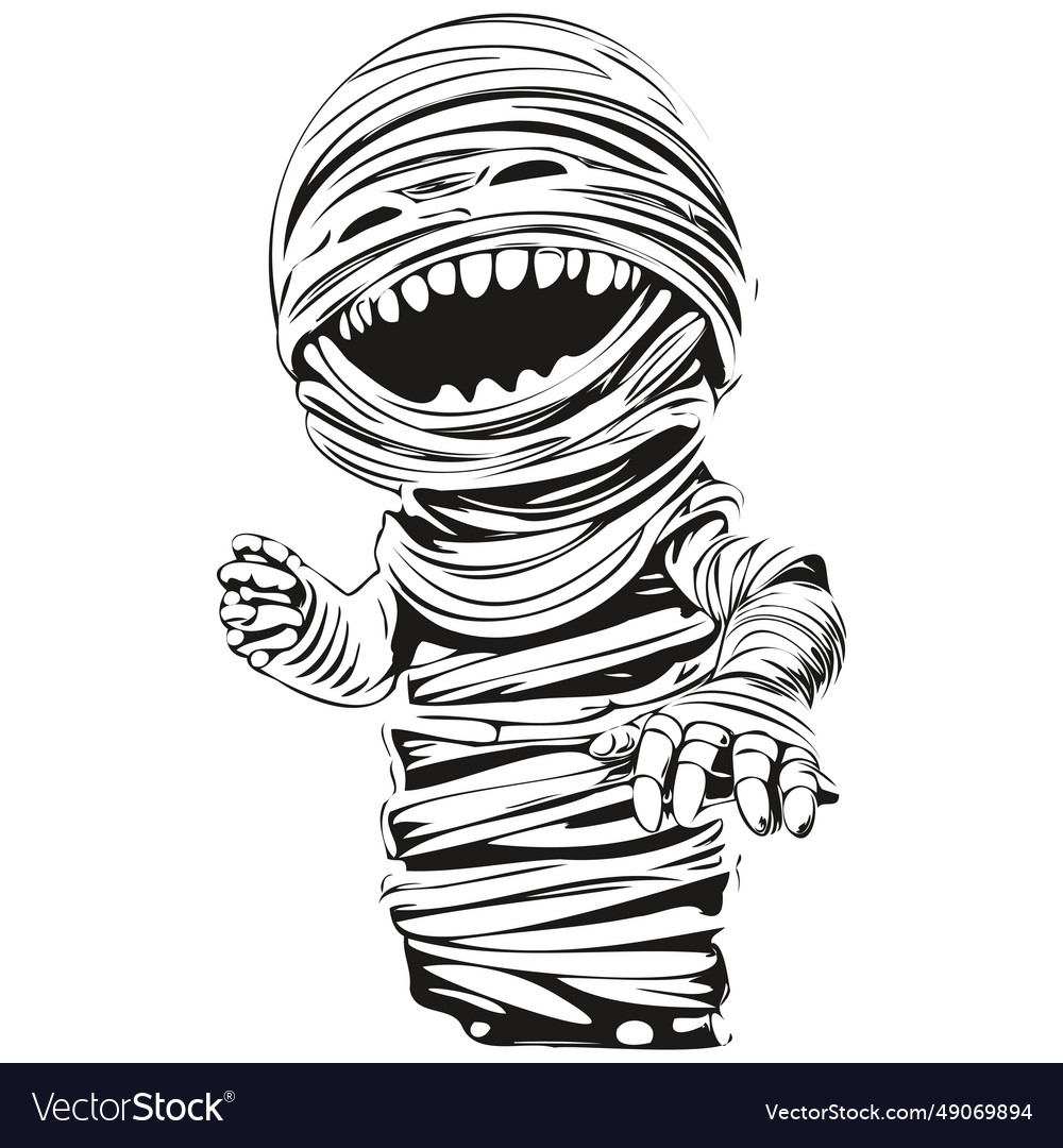 Halloweens mummy image in for halloween creations Vector Image