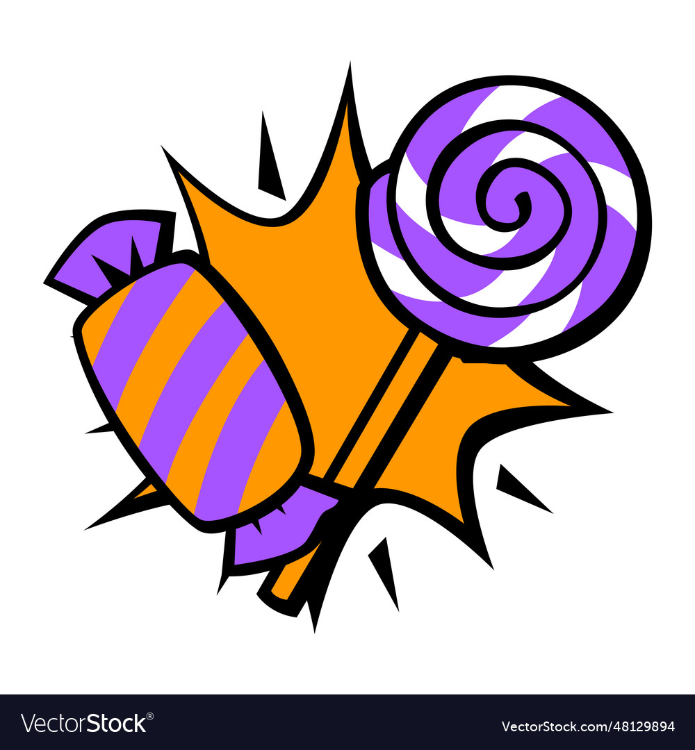 Glückliche halloween candies Urlaub vector image Glückliche halloween candies Urlaub