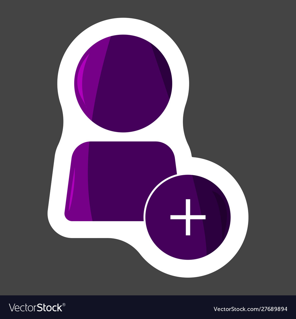 Icon to add a user person or create Vector Image Icon to add a user person or create
