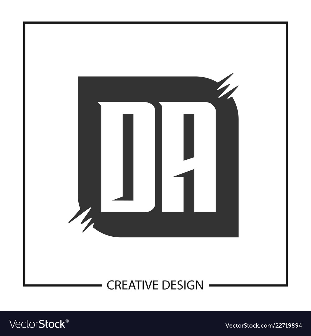 Initial letter da logo template design